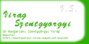 virag szentgyorgyi business card